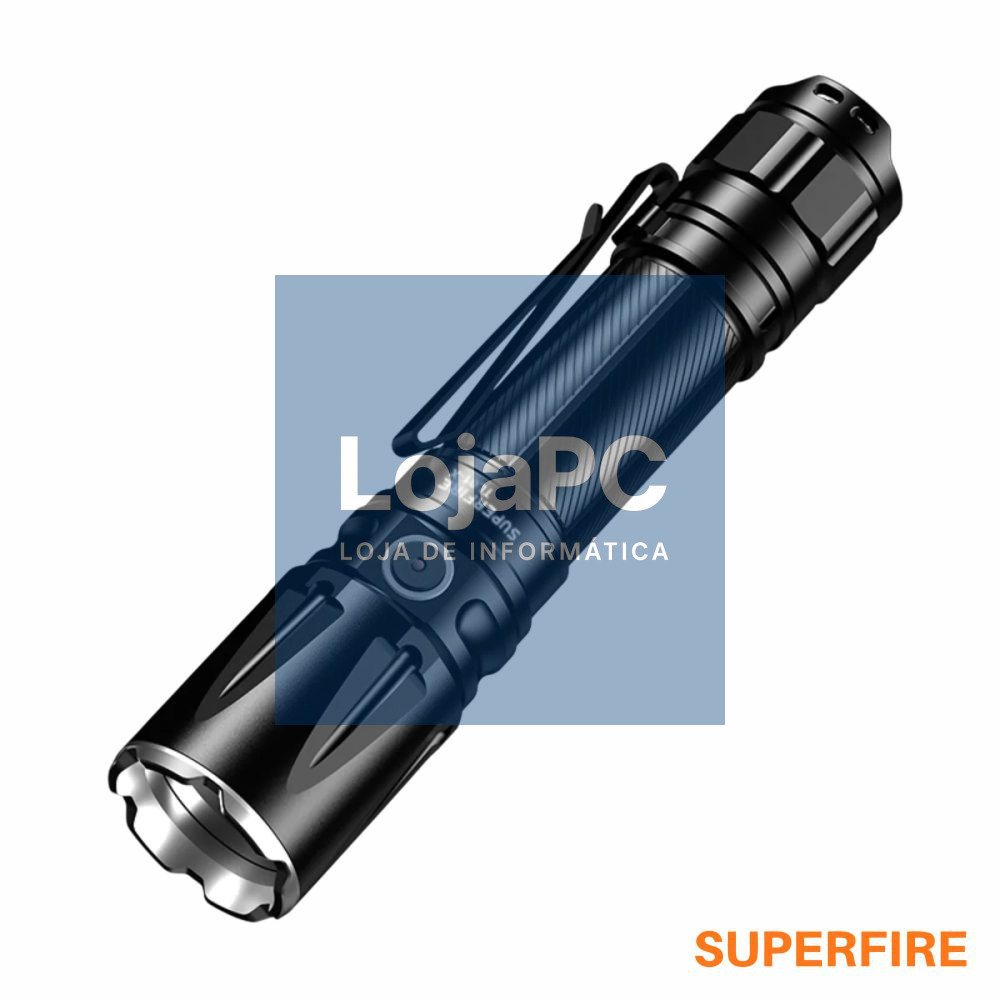 Lanterna Táctica 20W 1800lm IP67 Flashlight SUPERFIRE