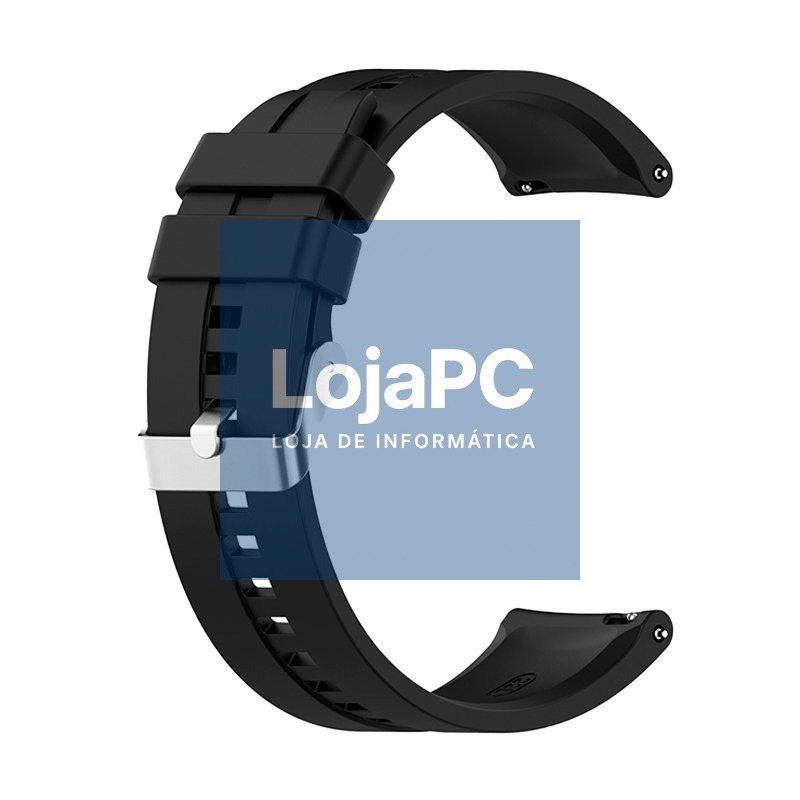 Universal Strap 22mm Amazfit GTR / Stratos / Huawei / Samsung / COOL Rubber Black