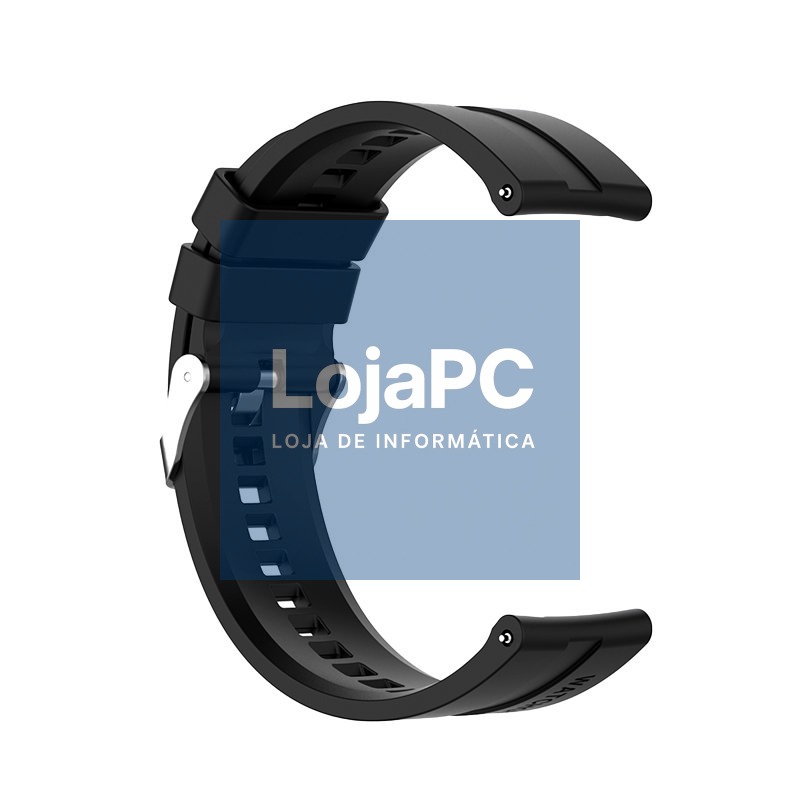 Universal Strap 22mm Amazfit GTR / Stratos / Huawei / Samsung / COOL Rubber Black — imagem 4
