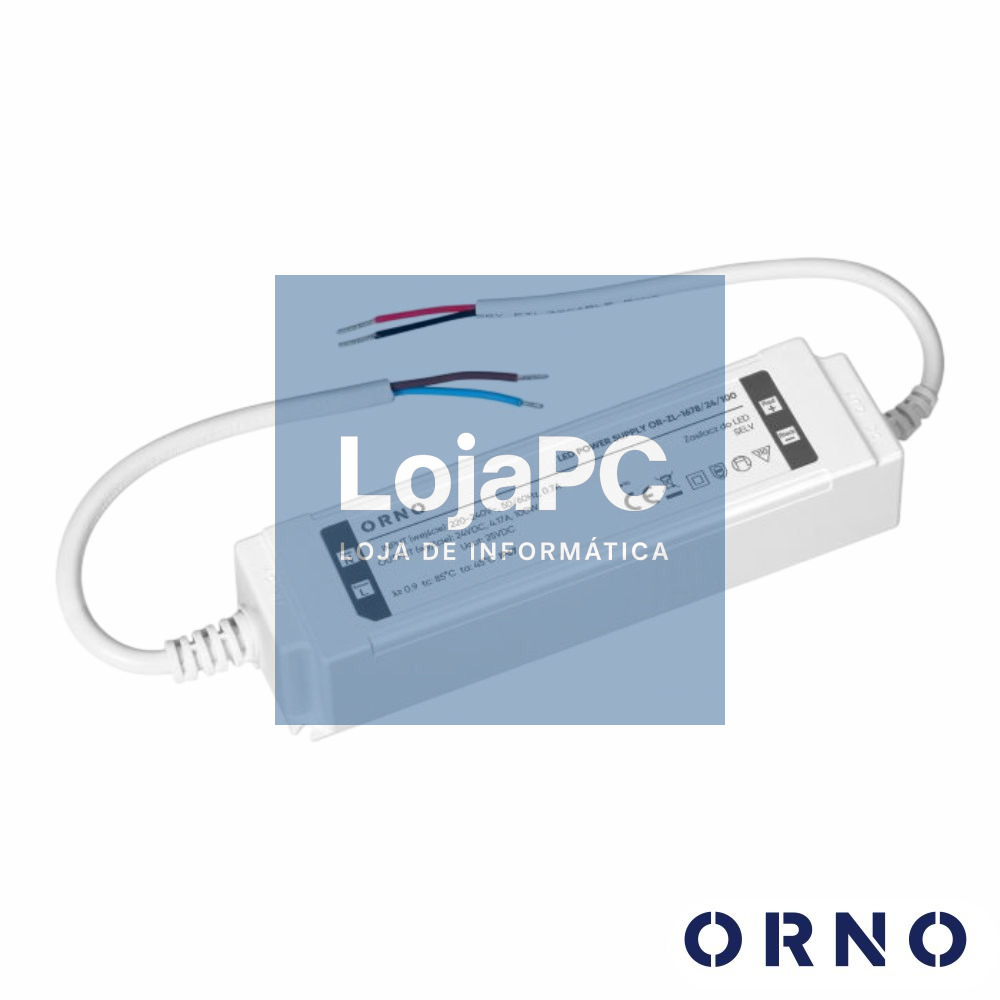 Fonte de Alimentação P/ Fitas LED 24V 100W 4.17A IP67 ORNO