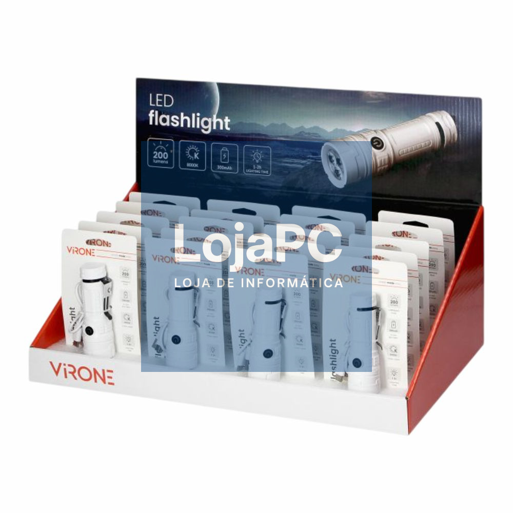 Expositor com 20 Lanternas LED 300mAh 200lm VIRONE