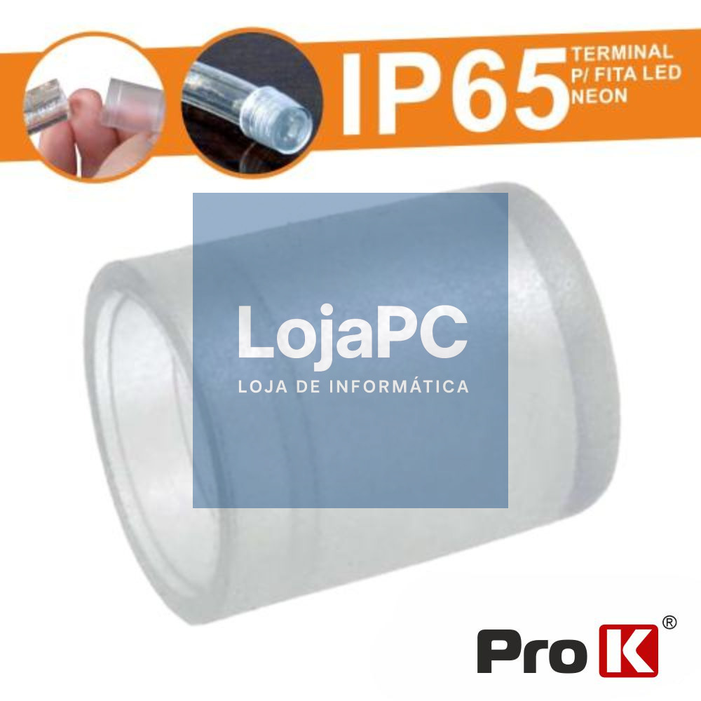 TERMINAL BORRACHA P/ FITA LEDS NEON IP65 PROK