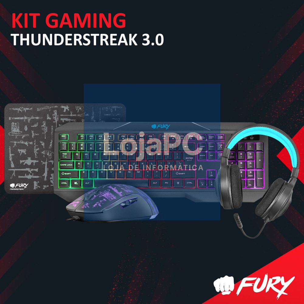 Kit Gaming 4 em 1 THUNDERSTREAK 3.0 FURY