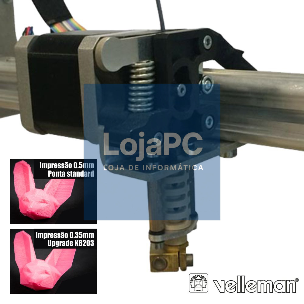 EXTRUSOR DE MOVIMENTAÇÃO DIRETA P/ IMPRESSORA 3D VELLEMAN