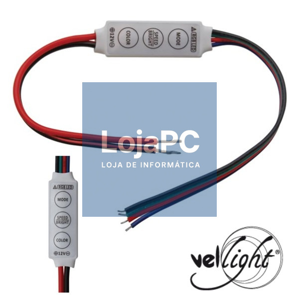 CONTROLADOR P/ FITA LEDS RGB 12/24V