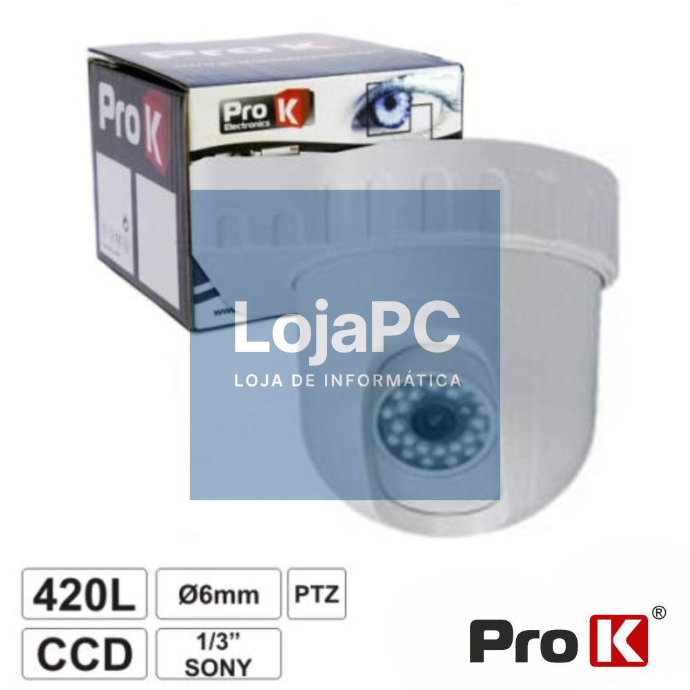 CÂMARA VIGILÂNCIA DOME CCD CORES PTZ 420L 1/3" SONY PROK