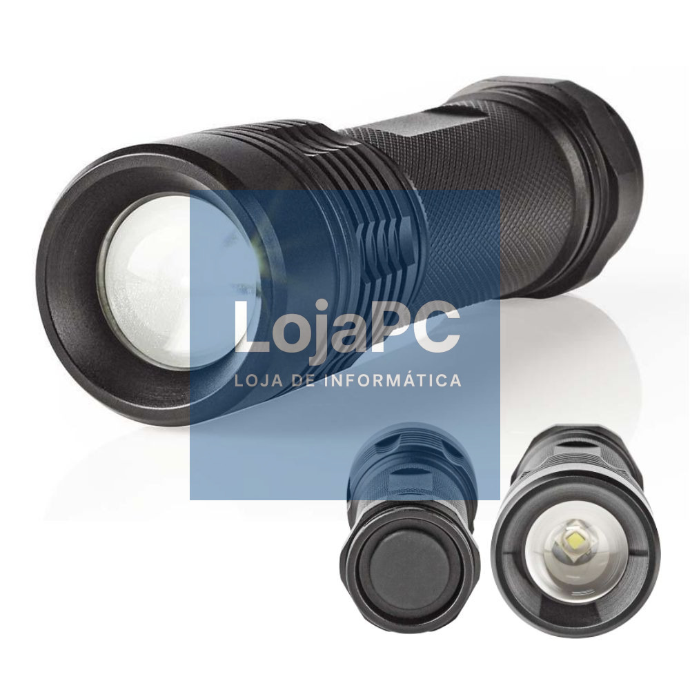Lanterna LED 3W 180lm IPX7 Preto NEDIS