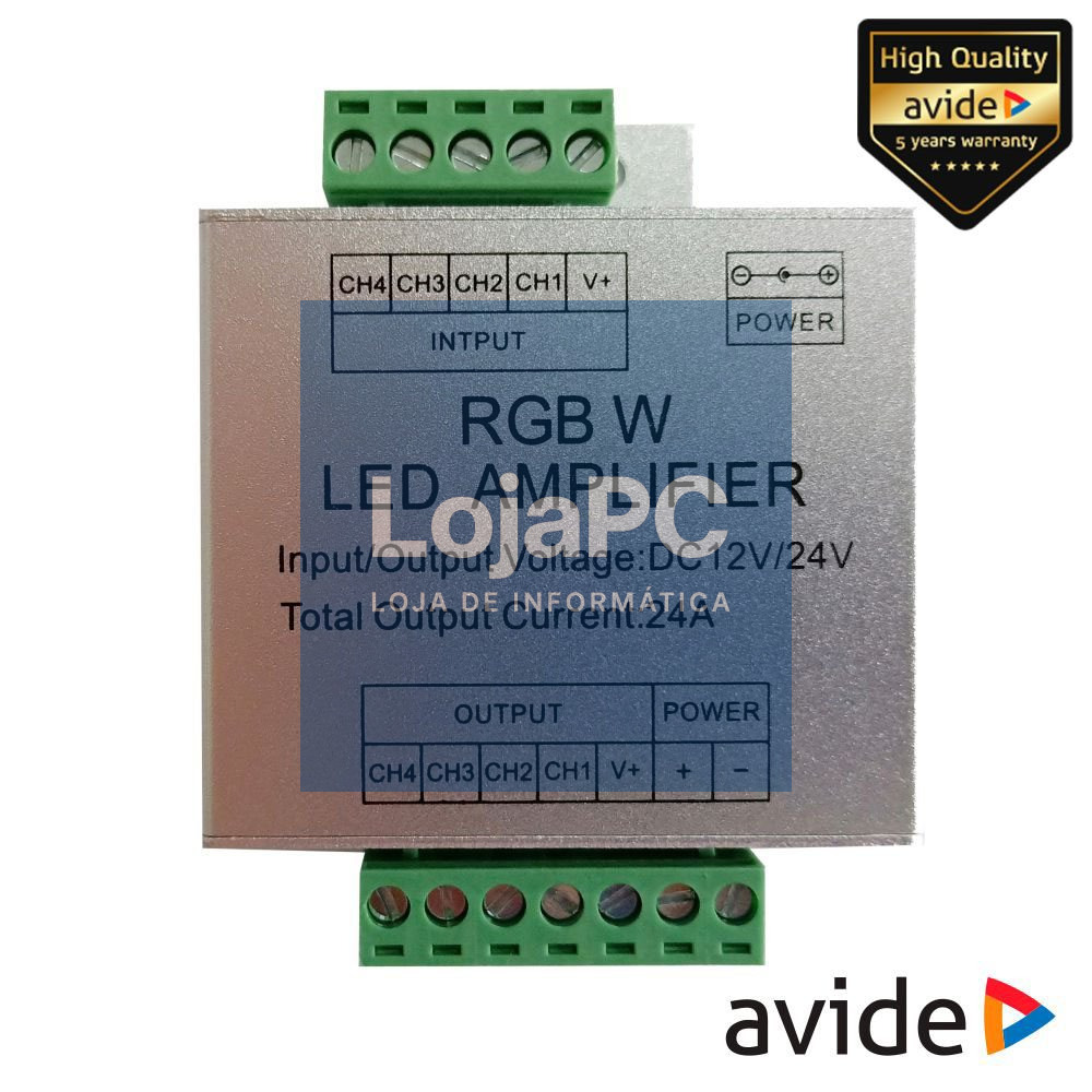 Amplificador P/ Fita LEDS RGBW 12V AVIDE
