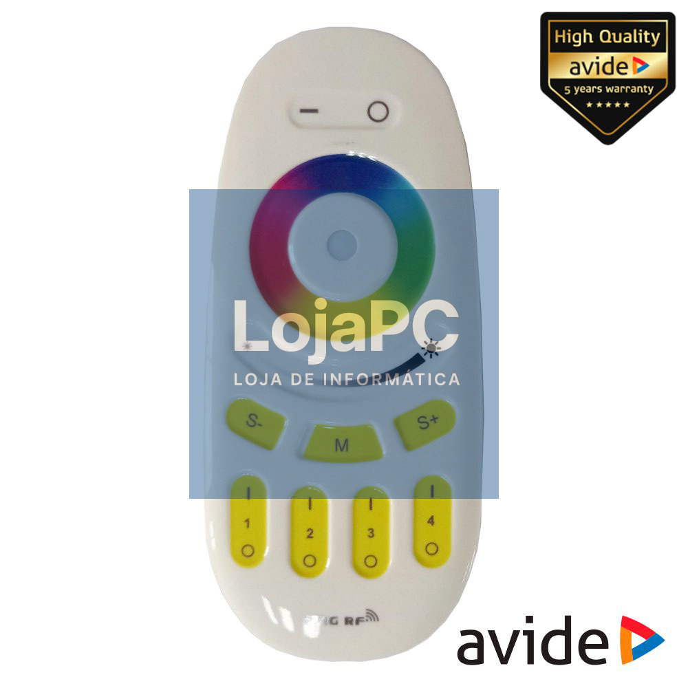Comando RF P/ Fita LEDS RGBW 12V AVIDE