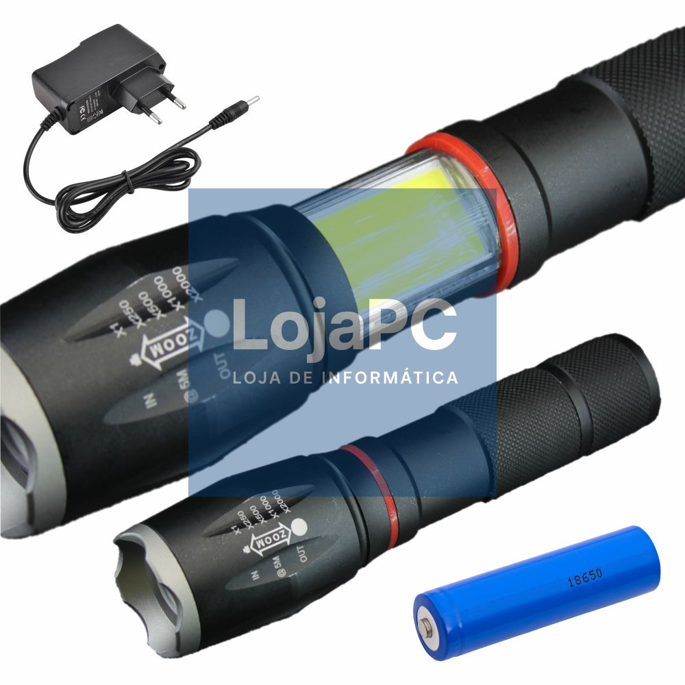 LANTERNA C/ 1 LED XPE 10W 5 NÍVEIS LUZ ZOOM 800LM WELL