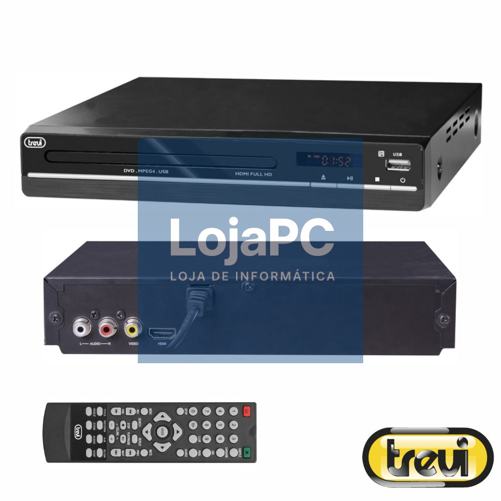 Leitor CD/DVD C/ USB  TREVI