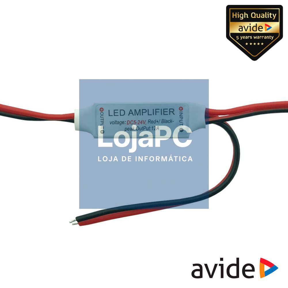 Mini Amplificador P/ Fita LEDS Monocor 12V AVIDE
