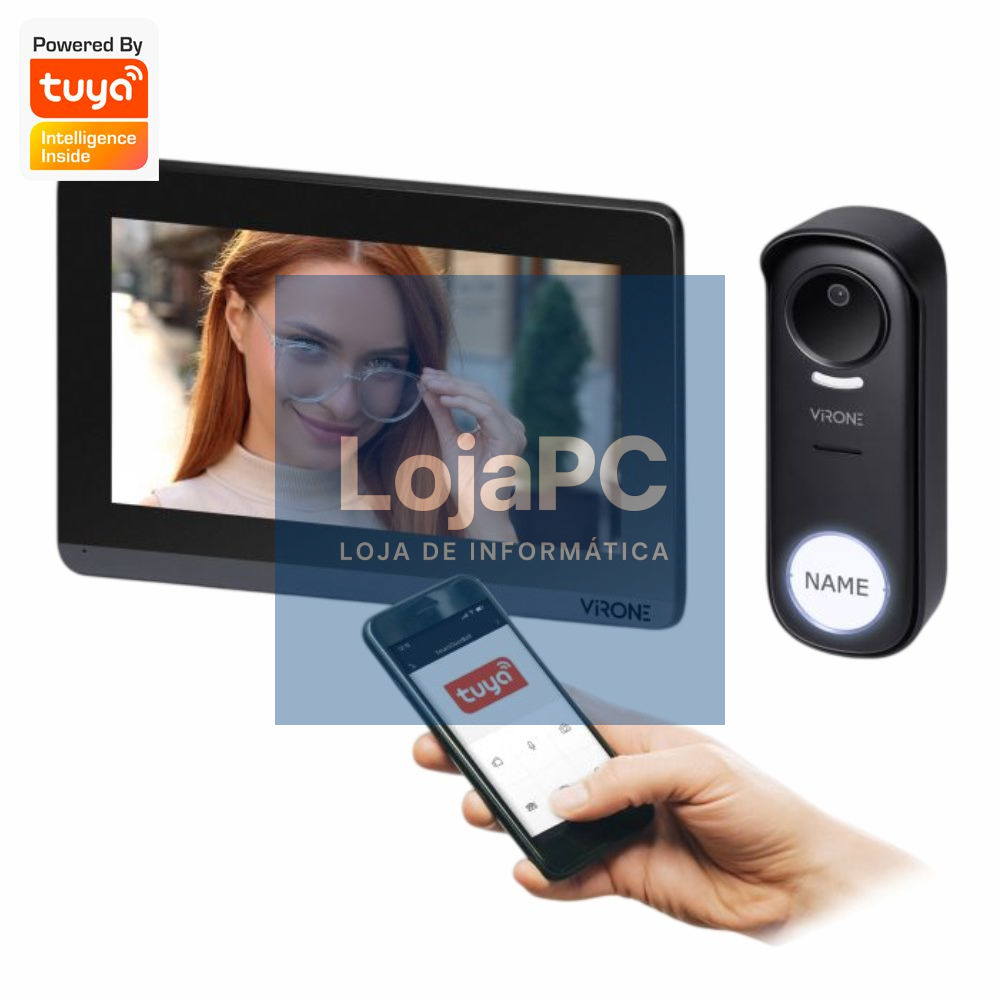 Vídeo Porteiro C/ LCD 7" Full HD TUYA 420M VIRONE