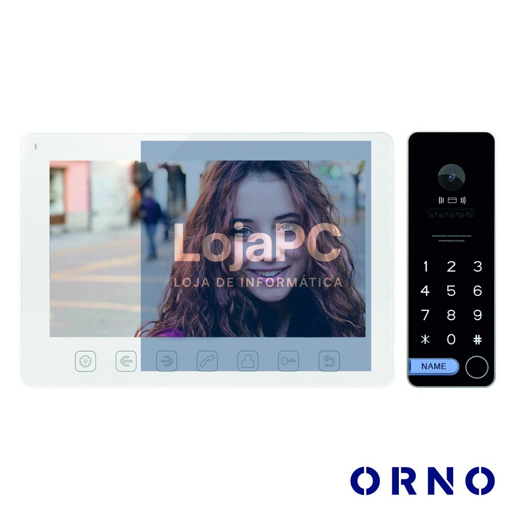 Vídeo Porteiro C/ Lcd 7" Cores LEDS Branco ORNO