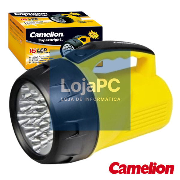 LANTERNA 16 LEDS POTENTES CAMELION