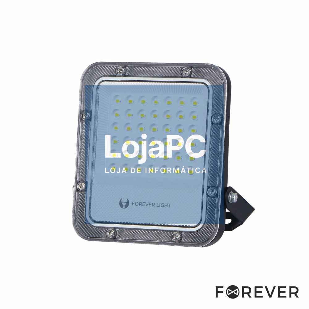 Foco LED 30W 230V 4000K 4500lm IP65 Preto FOREVER