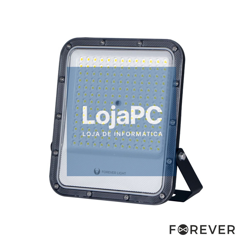 Foco LED 100W 230V 6500K 15000lm IP65 Preto FOREVER