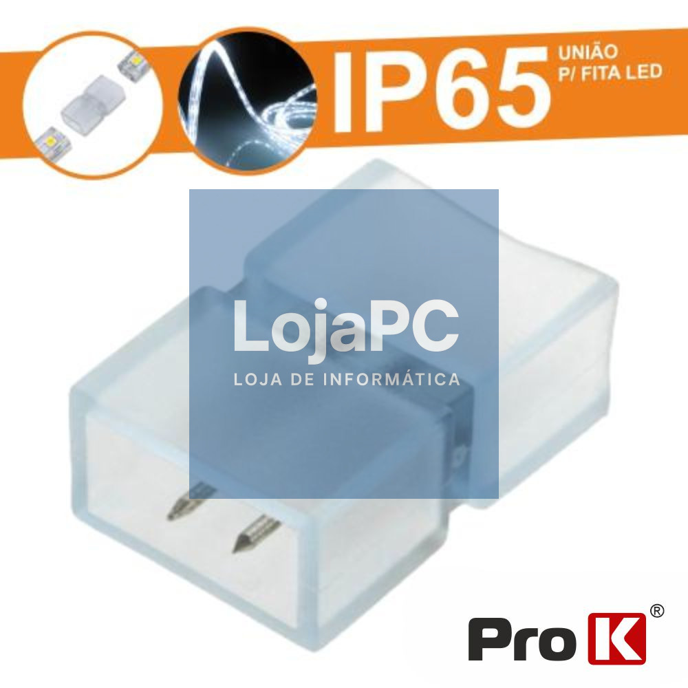 UNIÃO BORRACHA P/ FITA LEDS 2P MONOCOR IP65 PROK