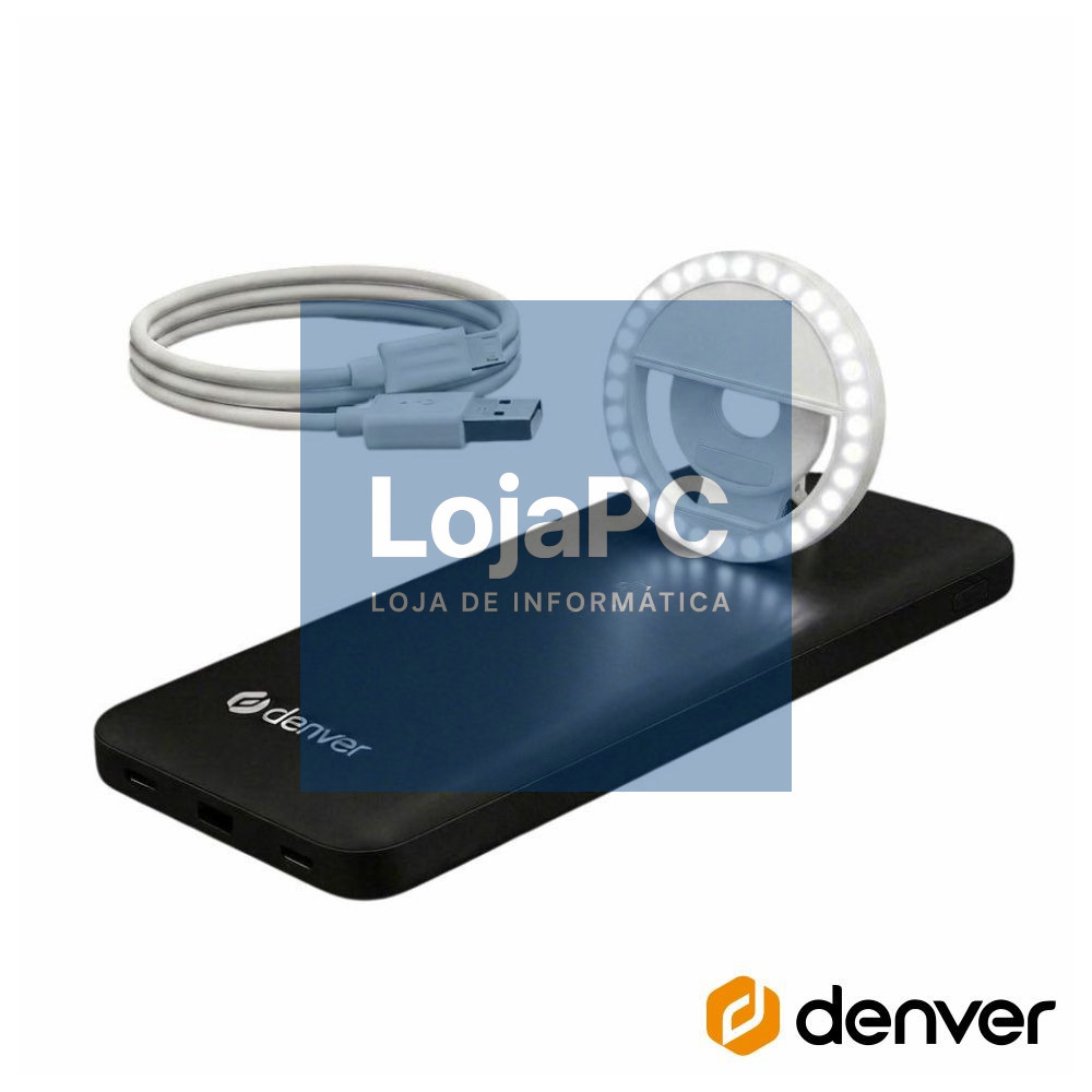 Powerbank 10000mAh+Anel de Luz P/ Telemóvel Universal