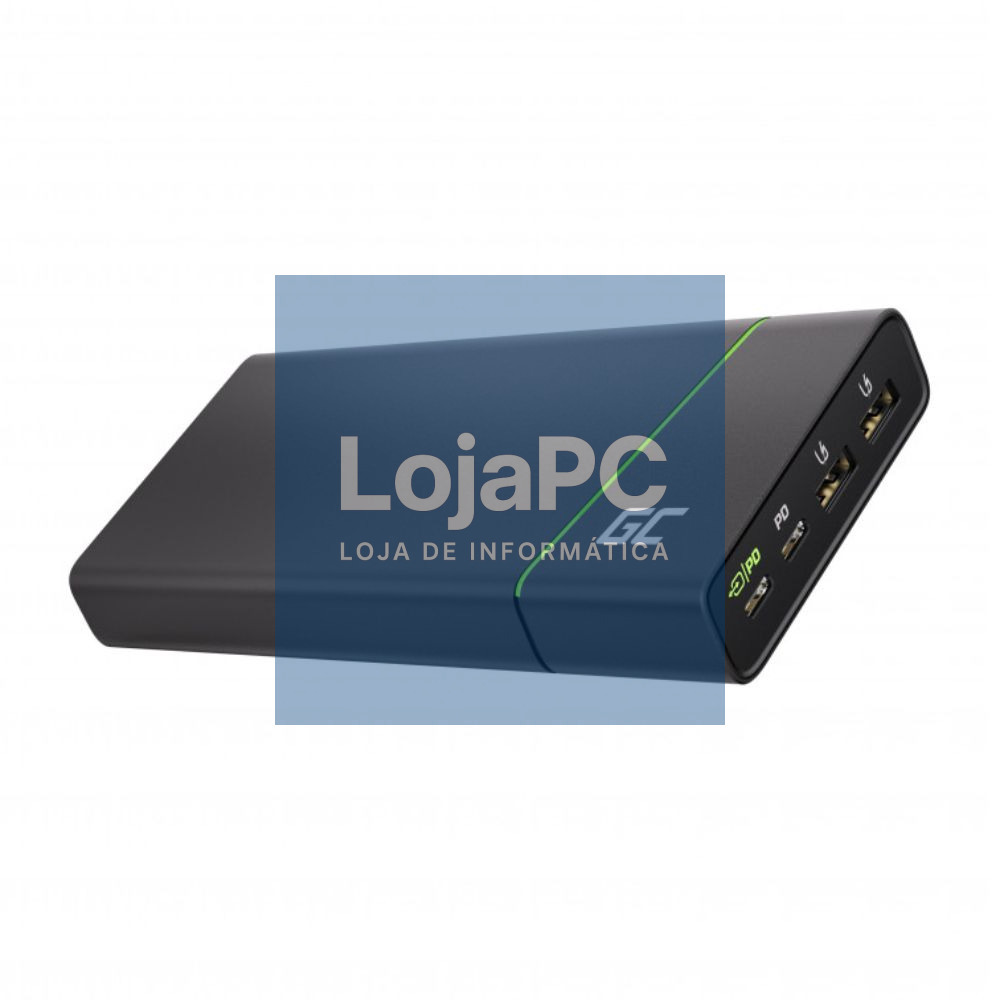 Powerbank 26800mAh 128W QC PD C/ Cabo USB-C GREEN CELL