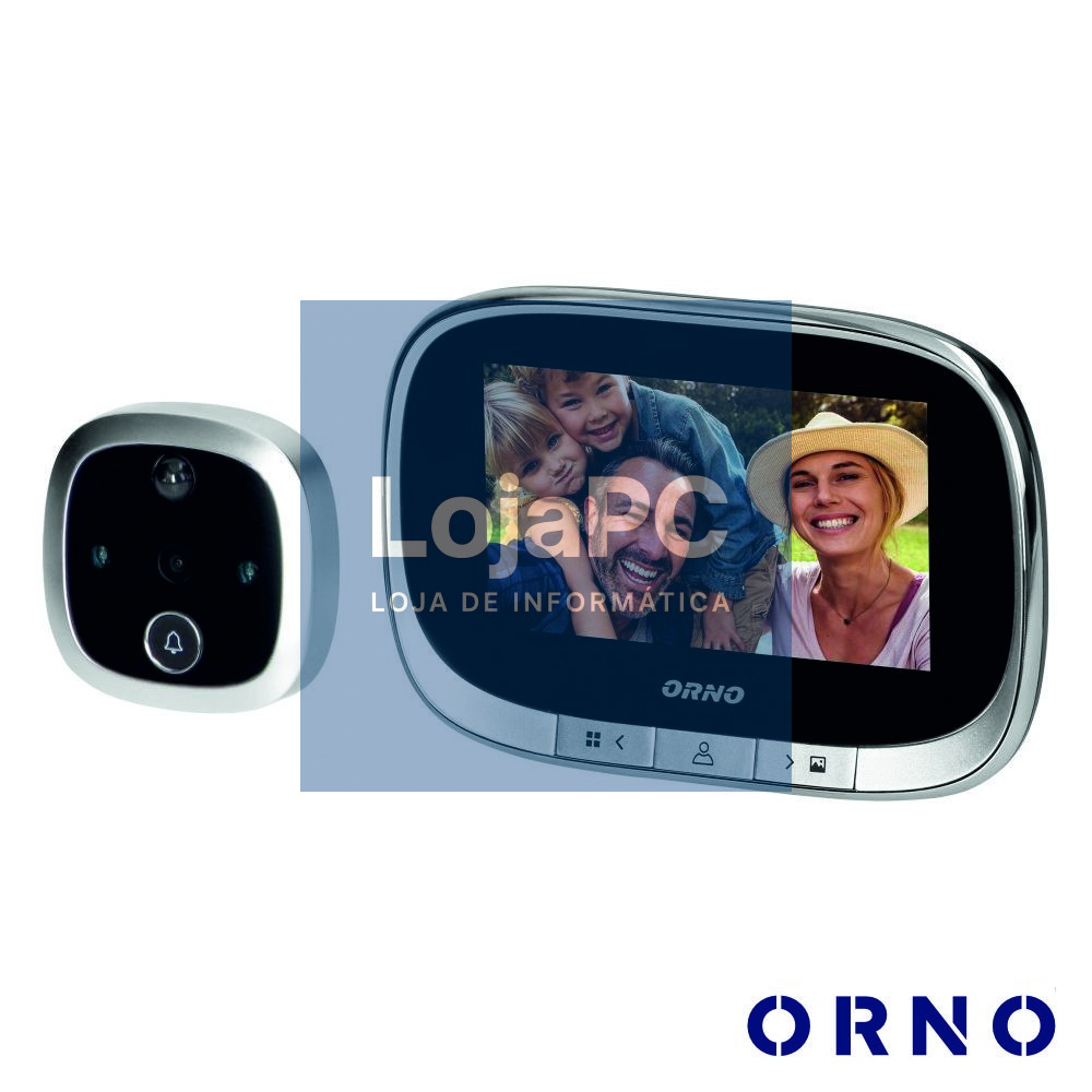 Vídeo Porteiro C/ LCD 4.3" Cores C/ Função Gravação ORNO