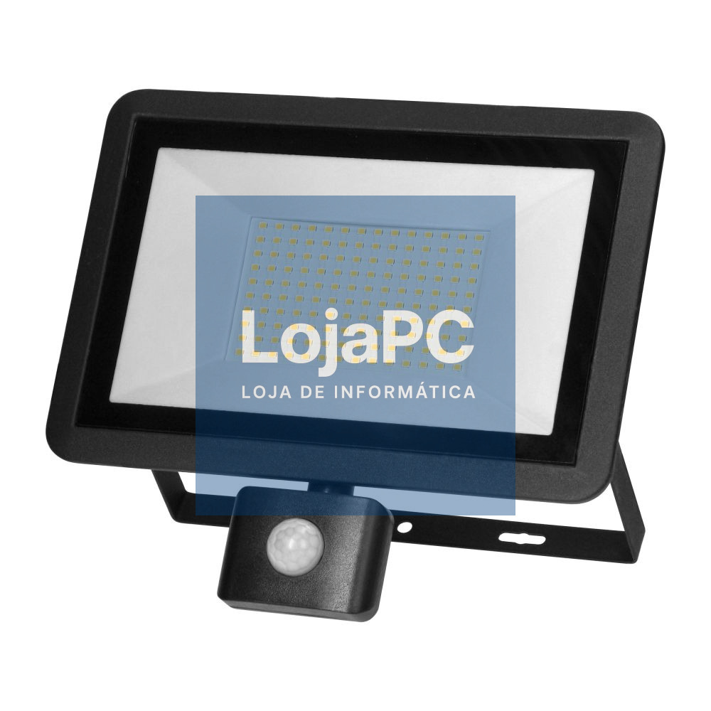 Foco LED 100W 230V C/ Sensor 4000K 8000LM Preto ADVITI