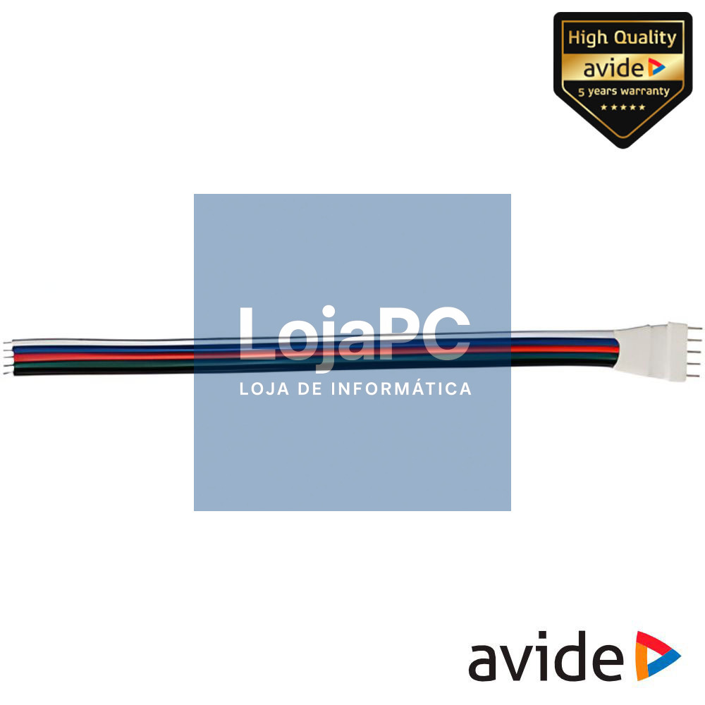Adaptador Macho P/ Alimentação de Fitas LED RGBW AVIDE