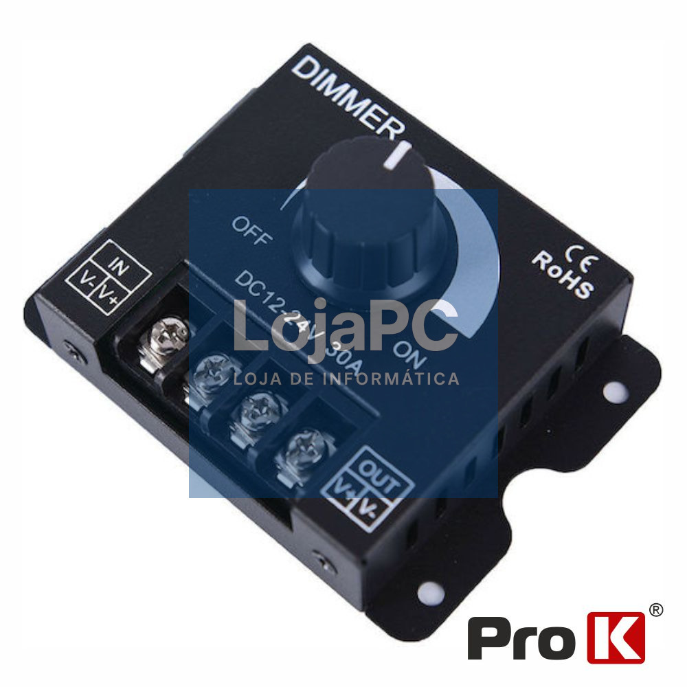 Regulador De Luz LED Dimmer 12-24V 30A PROK