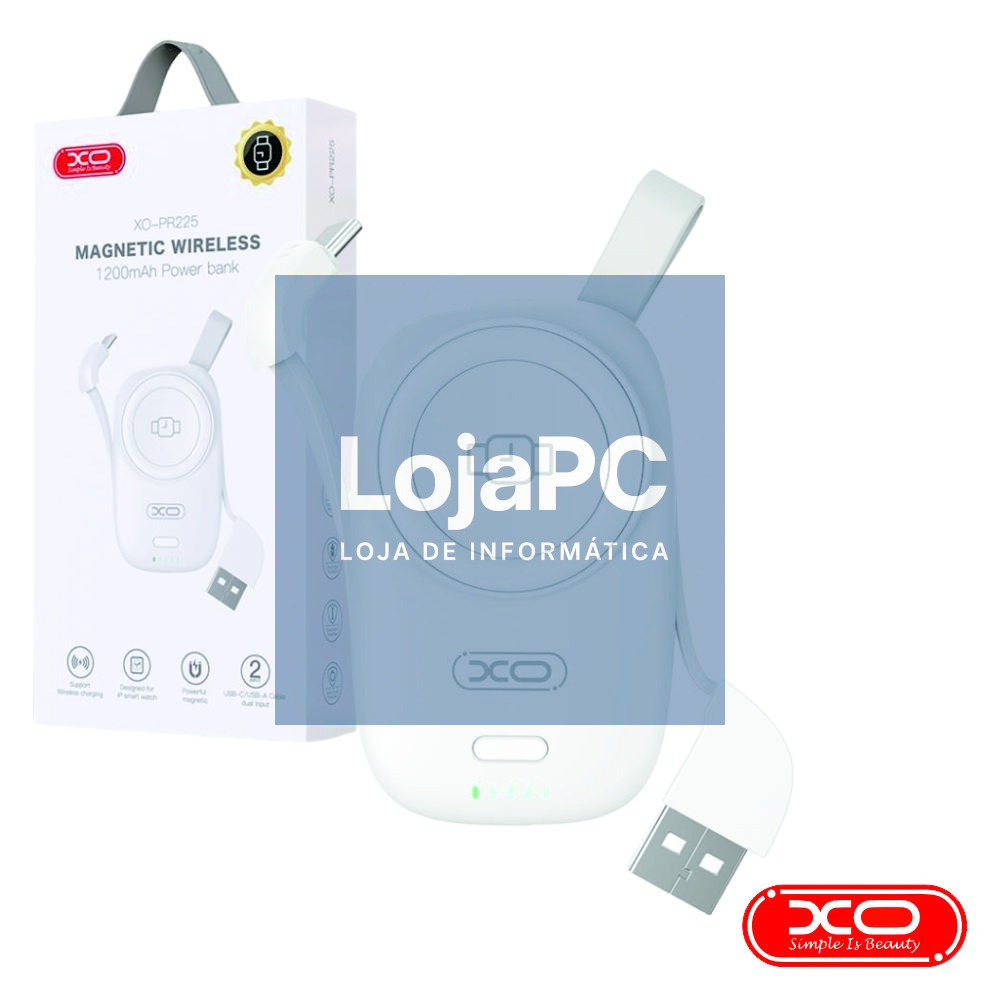 Powerbank P/ SmartWatch 1200mAh Branco XO