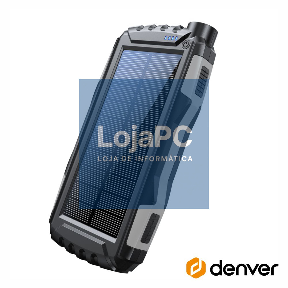 Powerbank 20000mAh C/ Painel Solar DENVER
