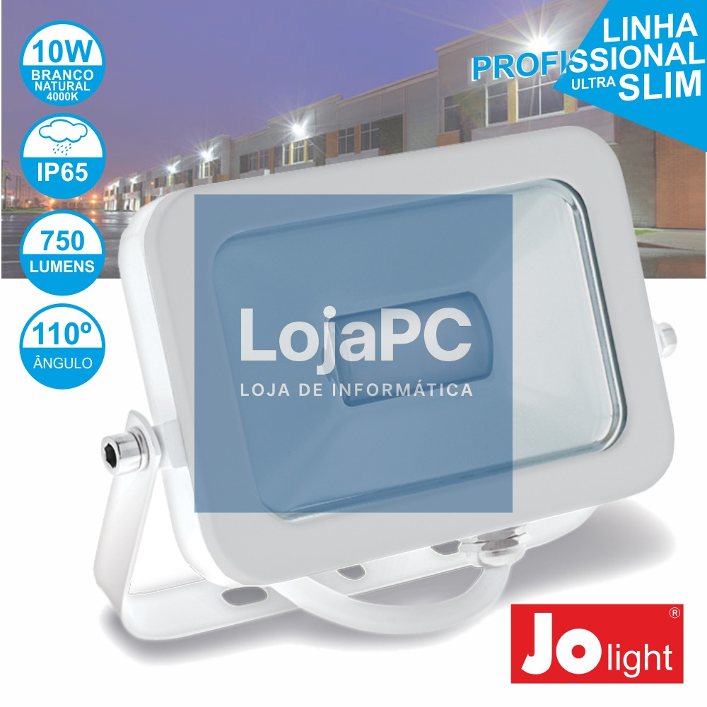 FOCO LED 10W 230V BRANCO NATURAL 750LM IP65 SLIM JOLIGHT
