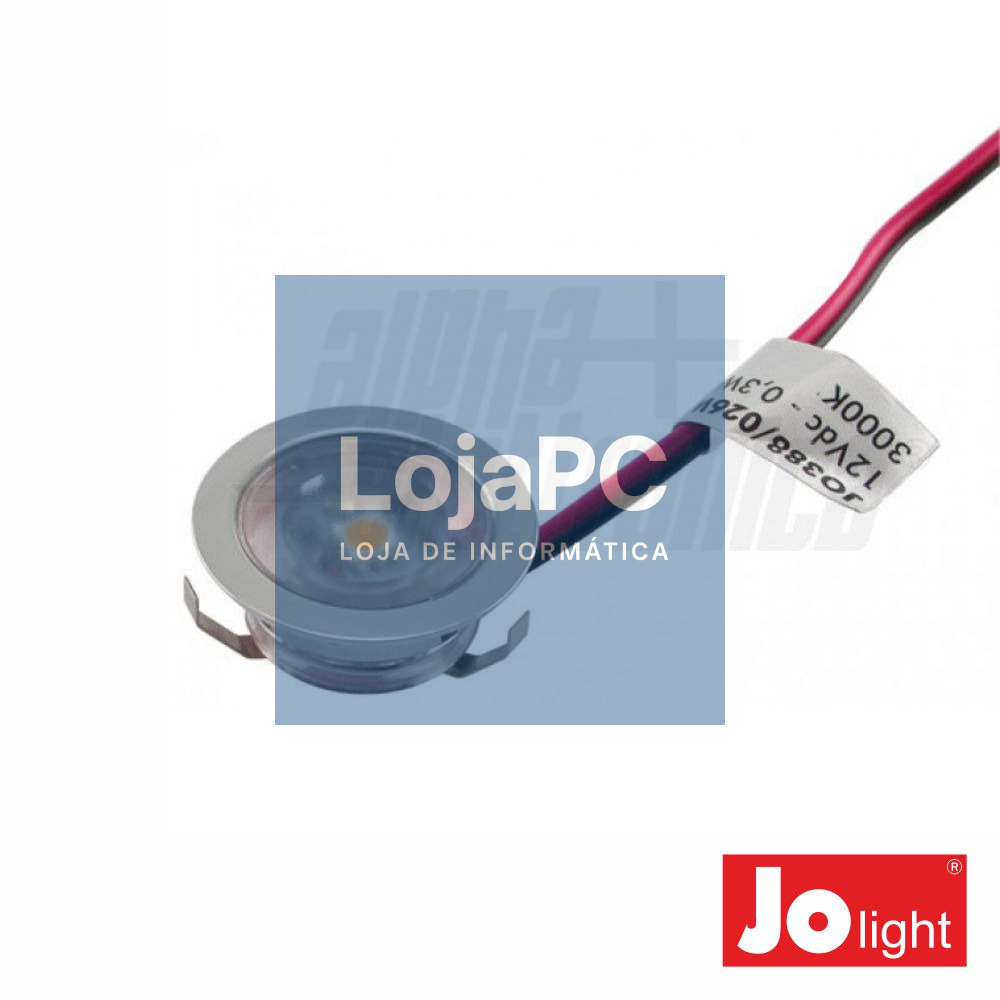 FOCO LED 0.3W 12V 30MM BRANCO QUENTE P/ ENCASTRAR IP20 JOLIG
