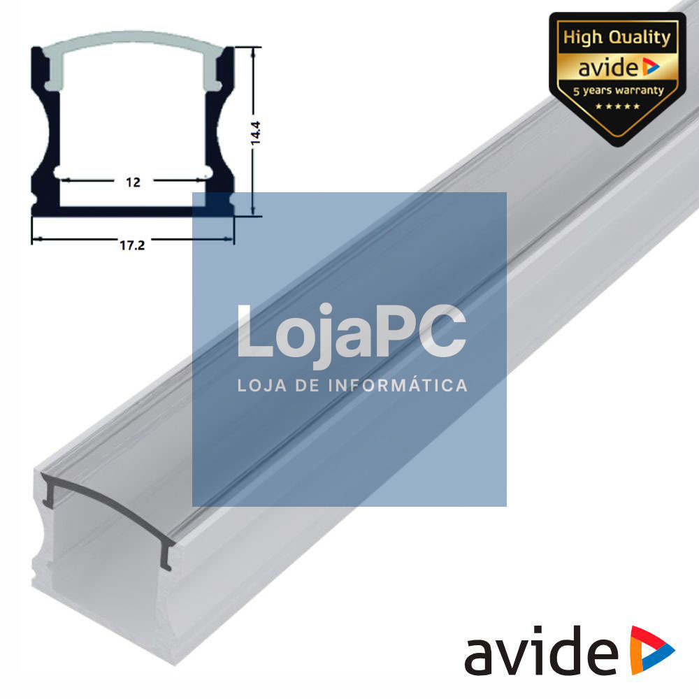Perfil De Alumínio P/ Fita LED 1m AVIDE