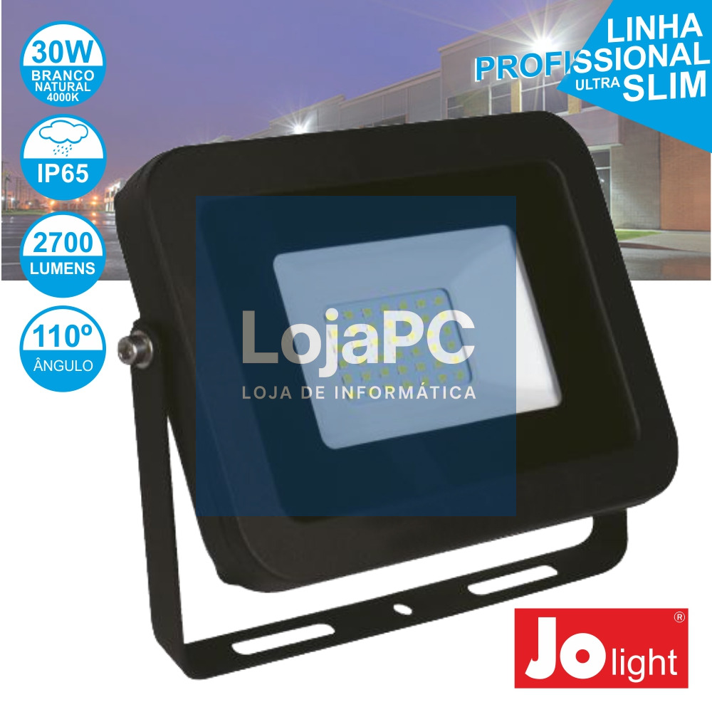 FOCO LED 30W 230V BRANCO NATURAL 2700LM IP65 SLIM JOLIGHT