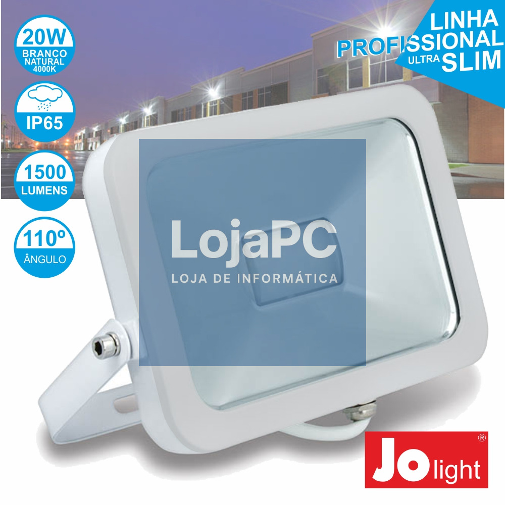 FOCO LED 20W 230V BRANCO NATURAL 1500LM IP65 SLIM JOLIGHT