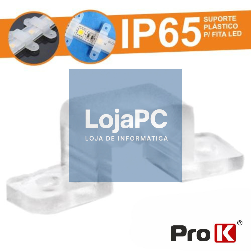 SUPORTE PLÁSTICO P/ FITA LEDS 11MM PROK