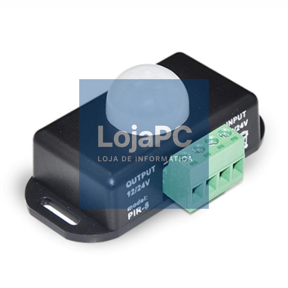 Detetor de Movimentos PIR P/ Fitas LED 12-24V 6A/5A