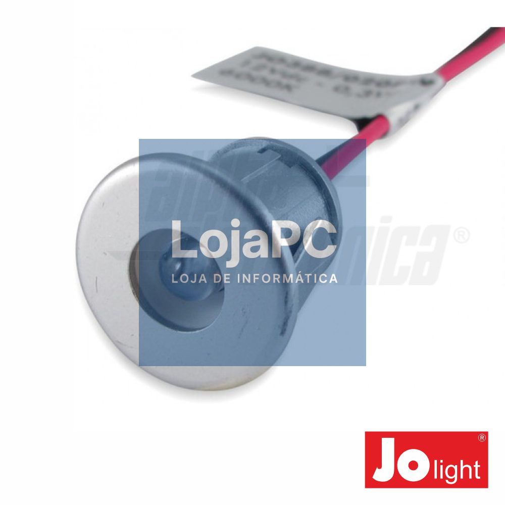 FOCO LED 0.3W 12V 18MM BRANCO FRIO P/ ENCASTRAR IP20 JOLI