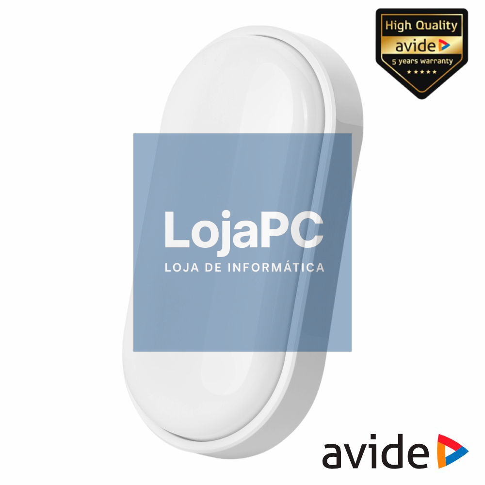 Painel Led Oval Aplique 14W IP54 1400LM 4000K AVIDE