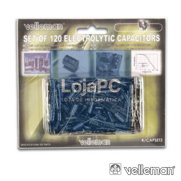 CONJUNTO DE 120 CONDENSADORES ELECTROLITICOS