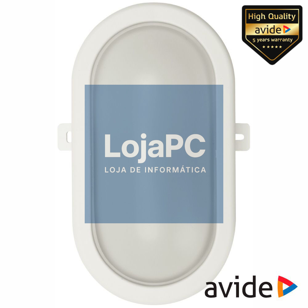 Painel Led Oval Aplique 12W IP54 600LM 4000K AVIDE
