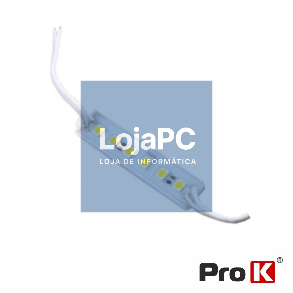 Módulo C/ 6 LEDS 5050 3W Verde 270Lm 12V IP65 PROK