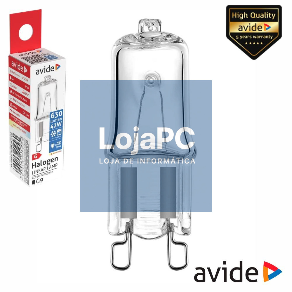 Lâmpada G9 P/ Forno/Frigorífico 42W 230V 300°C AVIDE