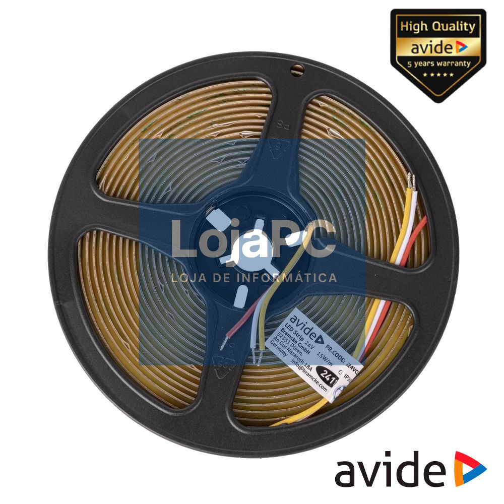 Fita 3040 LED COB CCT 24V 15W/m 5m IP20 AVIDE