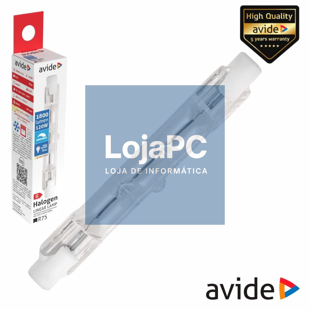Lâmpada R7s P/ Forno/Frigorífico 120W 300°C AVIDE