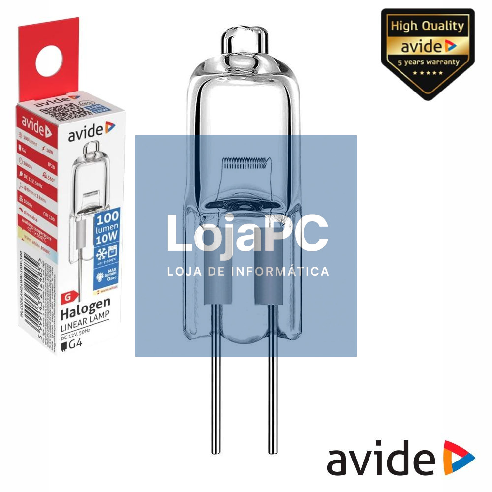 Lâmpada G4 P/ Forno/Frigorífico 10W 12V 300°C AVIDE