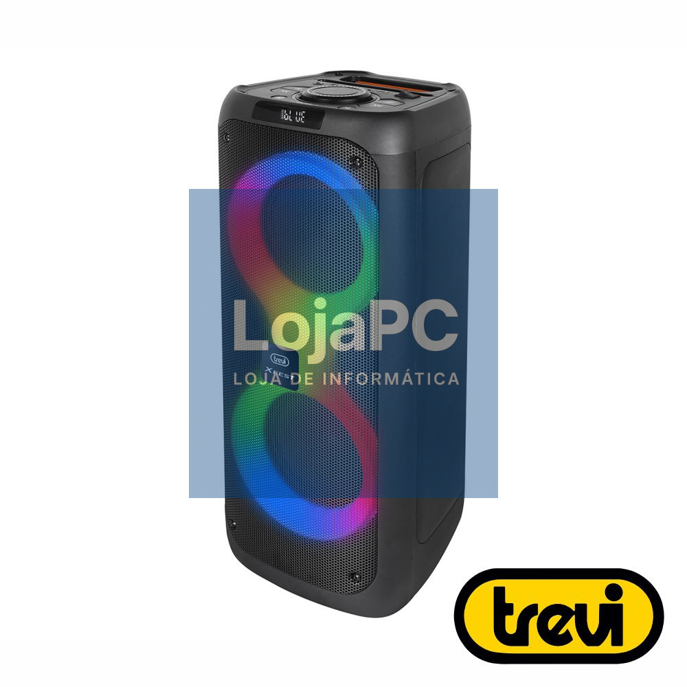 Coluna Amplificada 2x6.5" 35W USB/SD/AUX/BT LED TWS TREVI