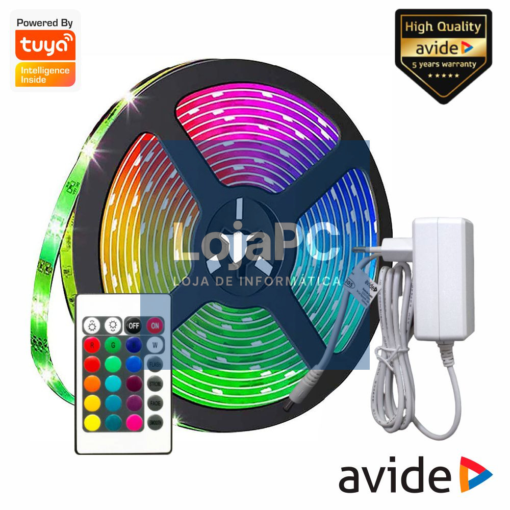 Fita 90 LEDS 5050 RGB 12V 3m IP20 C/ Control AVIDE