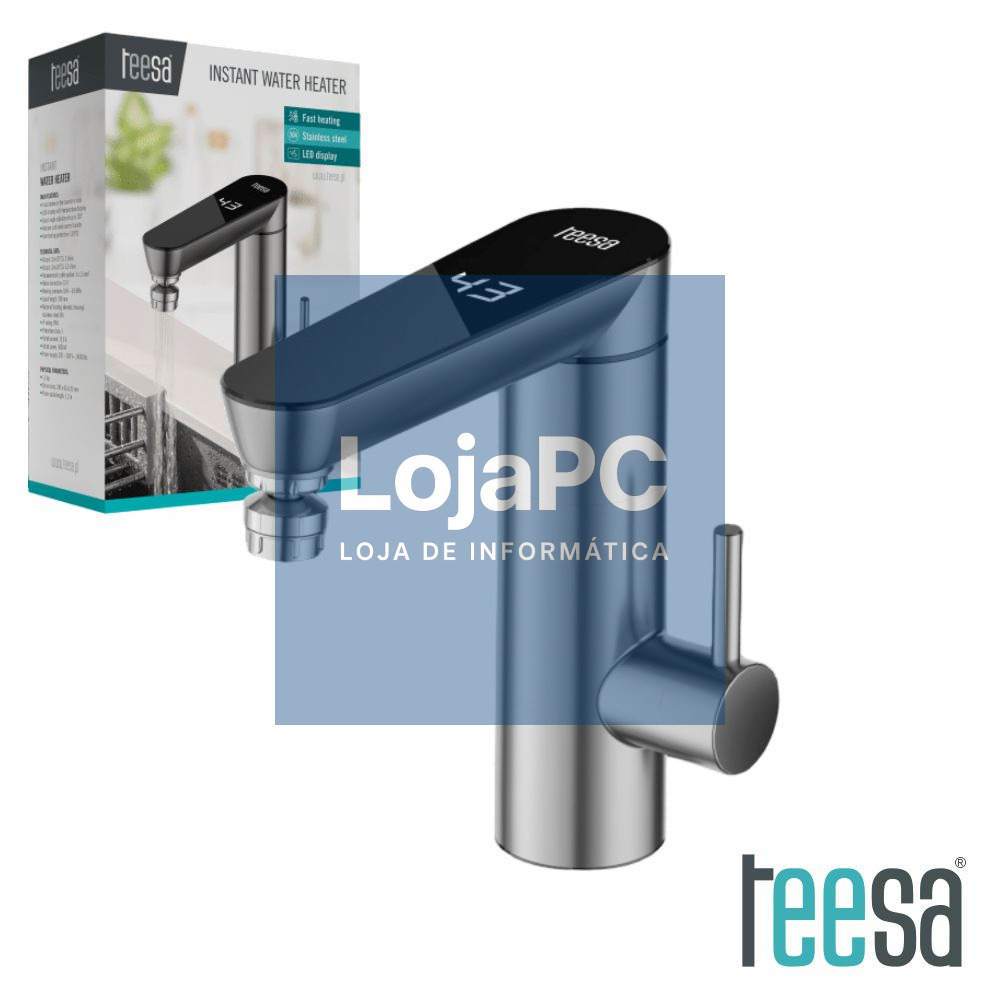 Torneira Elétrica de Bancada 220V 3000W IPX4 Inox TEESA