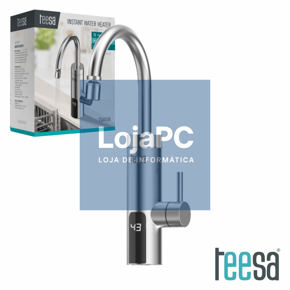 Torneira Elétrica de Bancada 220V 3000W IPX4 Inox TEESA